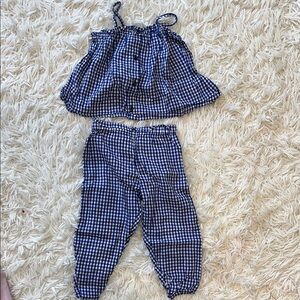 Kids Blue Gingham Bottoms